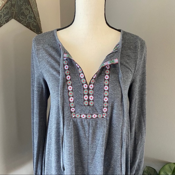 Altar'd State Long Sleeve Dress Gray Sz Small - Picture 2 of 11